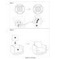 Assembly instructions for Modern Boucle Sherpa Swivel Accent Chair – Upholstered Lounge Chair (Beige), Step 1 and Step 2.
