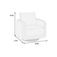 Modern Boucle Sherpa Swivel Accent Chair – Upholstered Lounge Chair (Beige) dimensions diagram