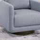 Modern Boucle Sherpa Swivel Accent Chair – Upholstered Lounge Chair (Beige) on a stylish rug in a modern living space.