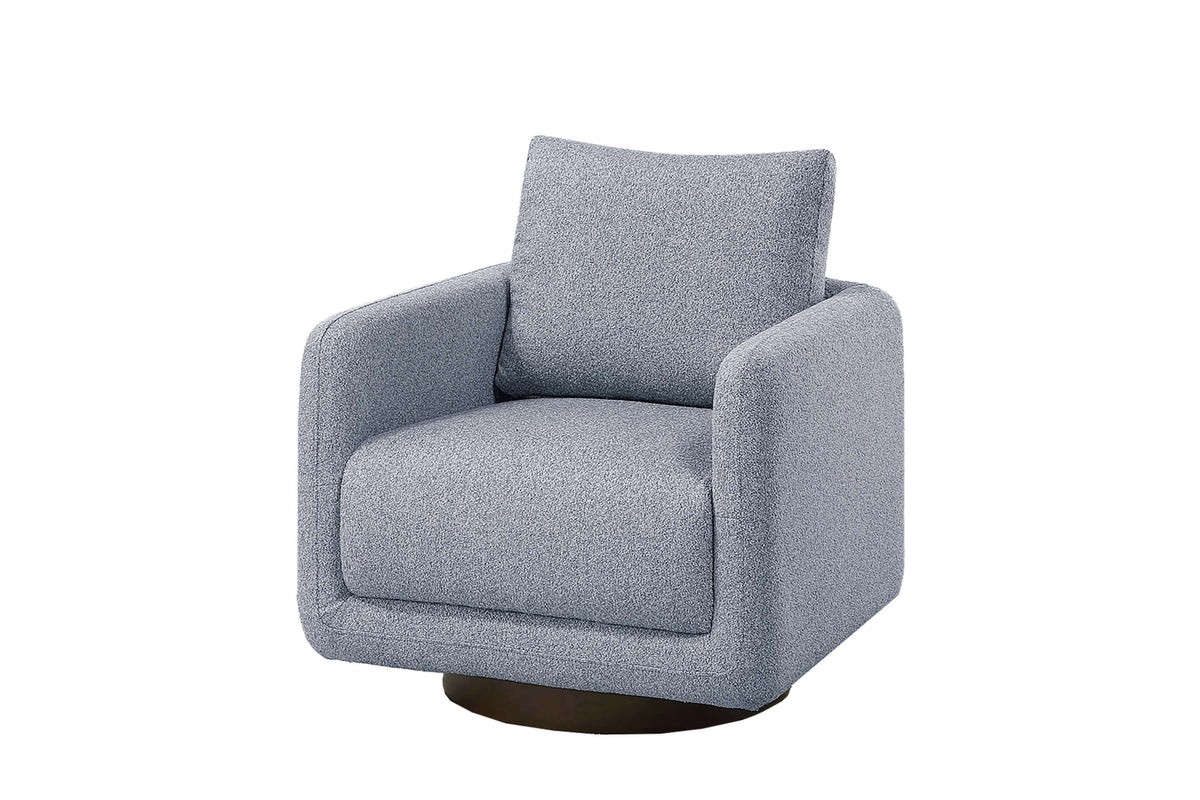 Modern Boucle Sherpa Swivel Accent Chair – Upholstered Lounge Chair (Beige) with soft texture and contemporary design.