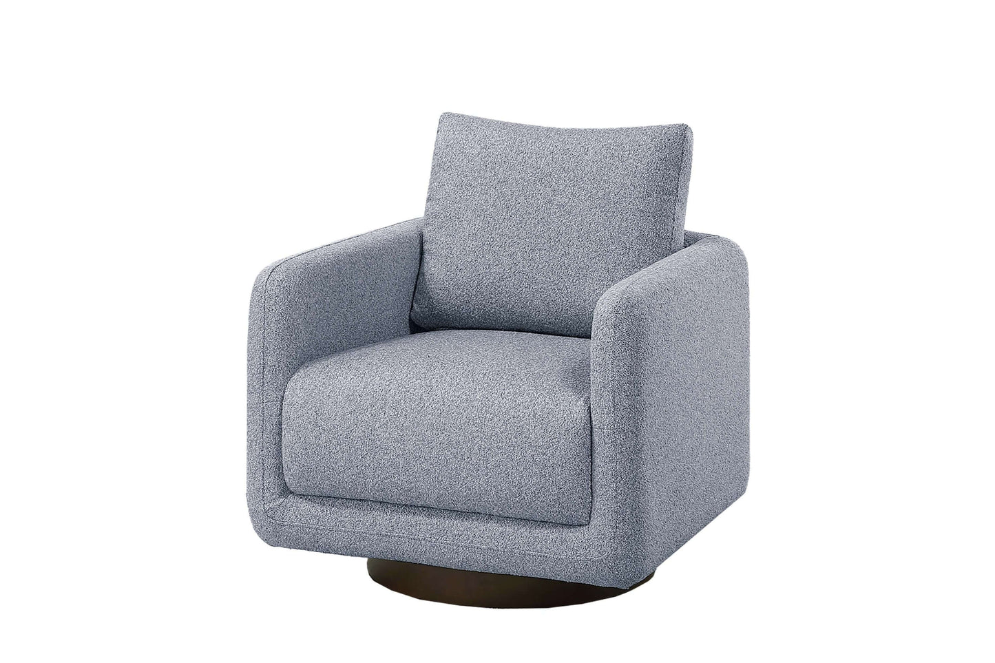 Modern Boucle Sherpa Swivel Accent Chair – Upholstered Lounge Chair (Beige) with soft texture and contemporary design.