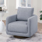 Modern Boucle Sherpa Swivel Accent Chair – Upholstered Lounge Chair (Beige) in a stylish living room setting.