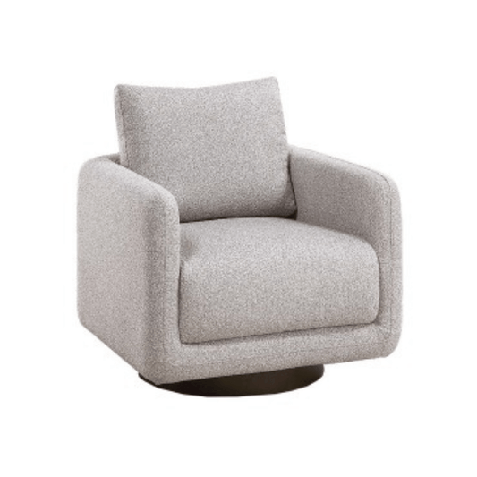 Modern Boucle Sherpa Swivel Accent Chair – Upholstered Lounge Chair (Beige) in soft teddy fabric with a contemporary design.