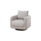 Modern Boucle Sherpa Swivel Accent Chair – Upholstered Lounge Chair (Beige) in soft teddy fabric.