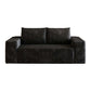 Modern Corduroy Deep Seat Loveseat Sofa – Comfy Couch in black color, showcasing plush corduroy upholstery and sleek design.