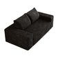 Modern Corduroy Deep Seat Loveseat Sofa – Comfy Couch in dark color with plush cushions and sleek design.