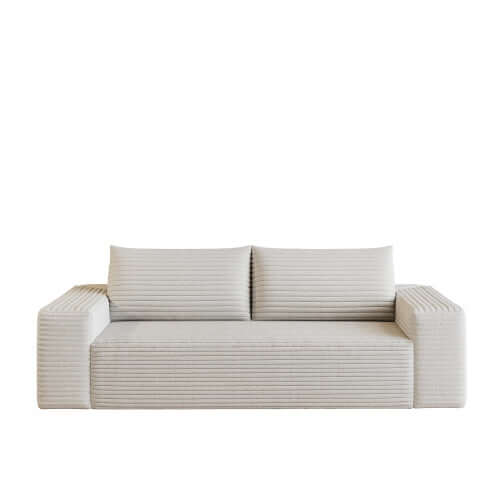 Modern Corduroy Deep Seat Loveseat Sofa – Comfy Couch in soft corduroy fabric, perfect for contemporary lounging.