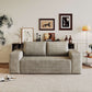 Modern Corduroy Deep Seat Loveseat Sofa – Comfy Couch (4 Colors and 3 Sizes) in a stylish living room setting.