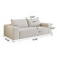 Modern Corduroy Deep Seat Loveseat Sofa – Comfy Couch (4 Colors and 3 Sizes) dimensions image showcasing size and comfort.