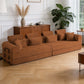 Modern Corduroy Sleeper Sectional – L-Shape Modular Sofa Bed (106” Convertible Couch) with cozy ribbed texture.