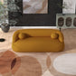 Modern Curved Boucle Sofa 84” (3 Colors) – Andrew Minimalist Sculptural Couch with soft architectural curves in a living room setting.