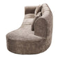 Modern Curved Sectional Sofa – 140” Compression Foam 3-Piece Chaise Sectional (Right Facing) in plush grey fabric.