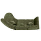 Modern Curved Sectional Sofa – 140” Compression Foam 3-Piece Chaise Sectional (Right Facing) in green fabric with ergonomic design.