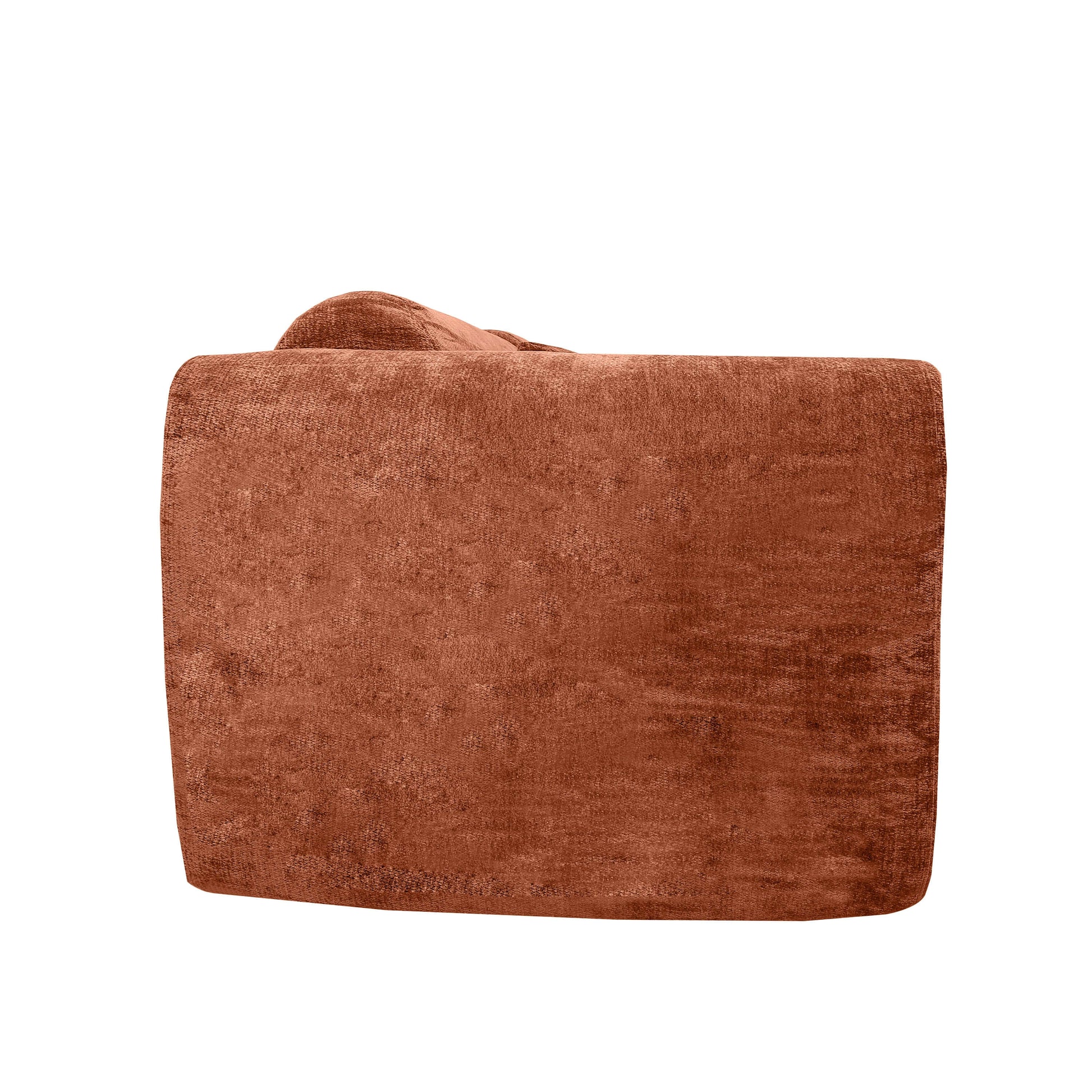 Modern Curved Sectional Sofa – 140” Compression Foam 3-Piece Chaise Sectional (Right Facing) in rich rust color