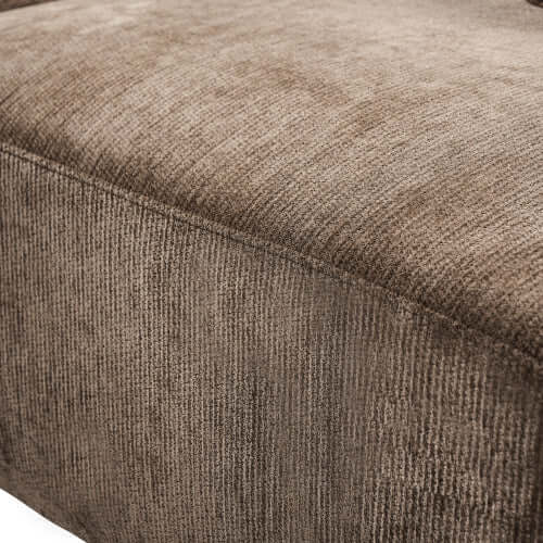 Close-up of the fabric texture on the Modern Curved Sectional Sofa – 140” Compression Foam 3-Piece Chaise Sectional (Right Facing).