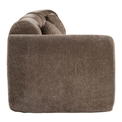 Modern Curved Sectional Sofa – 140” Compression Foam 3-Piece Chaise Sectional (Right Facing) side view