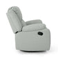 Modern Faux Leather Manual Swivel Recliner (2 Color Options) side view in light gray, showcasing sleek design and reclining feature.