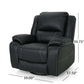 Modern Faux Leather Manual Swivel Recliner (2 Color Options) in black, 39 inches wide, showcasing its sleek design and comfort.