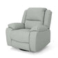 Modern Faux Leather Manual Swivel Recliner (2 Color Options) in light gray, offering stylish comfort with 360-degree rotation.
