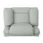 Modern Faux Leather Manual Swivel Recliner (2 Color Options) in light grey color, showcasing a plush design and comfortable cushions.
