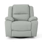 Modern Faux Leather Manual Swivel Recliner (2 Color Options) in light gray upholstery, offering 360-degree comfort.