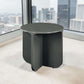 Lamond Teal High Gloss End Table – 20” Modern Side Table in a modern living space with city view.