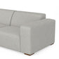 Modern Gray Sectional Sofa with Chaise – 122" Contemporary Couch (Seats 4) corner view showcasing minimalist design.