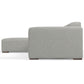 Modern Gray Sectional Sofa with Chaise – 122" Contemporary Couch (Seats 4) side view showcasing its sleek design.