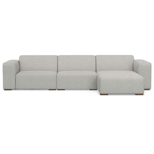 Modern Gray Sectional Sofa with Chaise – 122" Contemporary Couch (Seats 4) in a sleek design.