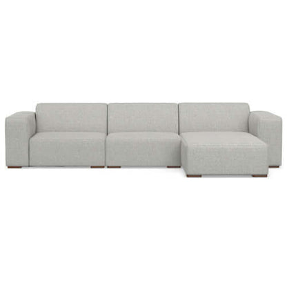 Modern Gray Sectional Sofa with Chaise – 122" Contemporary Couch (Seats 4) in a sleek design.