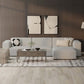Modern Gray Sectional Sofa with Chaise – 122" Contemporary Couch (Seats 4) in a stylish living room setting.