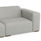 Modern Gray Sectional Sofa with Chaise – 122" Contemporary Couch (Seats 4) upholstery detail.