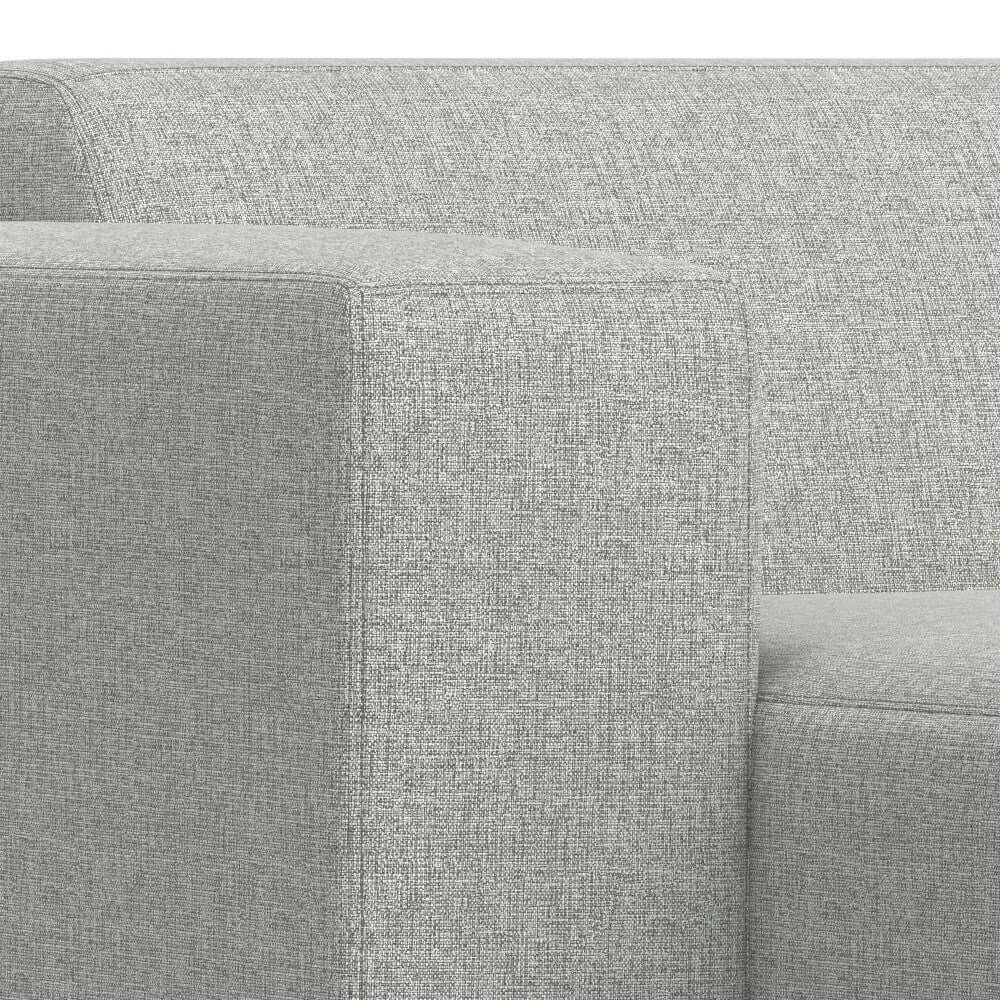 Modern Gray Sectional Sofa with Chaise – 122" Contemporary Couch (Seats 4) close-up of upholstery detail.