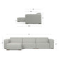 Modern Gray Sectional Sofa with Chaise – 122" Contemporary Couch (Seats 4) dimensions and layout