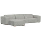 Modern Gray Sectional Sofa with Chaise – 122" Contemporary Couch (Seats 4) in a minimalist design.