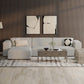 Modern Gray Sectional Sofa with Chaise – 122" Contemporary Couch (Seats 4) in a stylish living room setting.