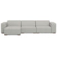Modern Gray Sectional Sofa with Chaise – 122" Contemporary Couch (Seats 4) in a minimalist design.