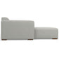 Modern Gray Sectional Sofa with Chaise – 122" Contemporary Couch (Seats 4) side view showcasing minimalist design.