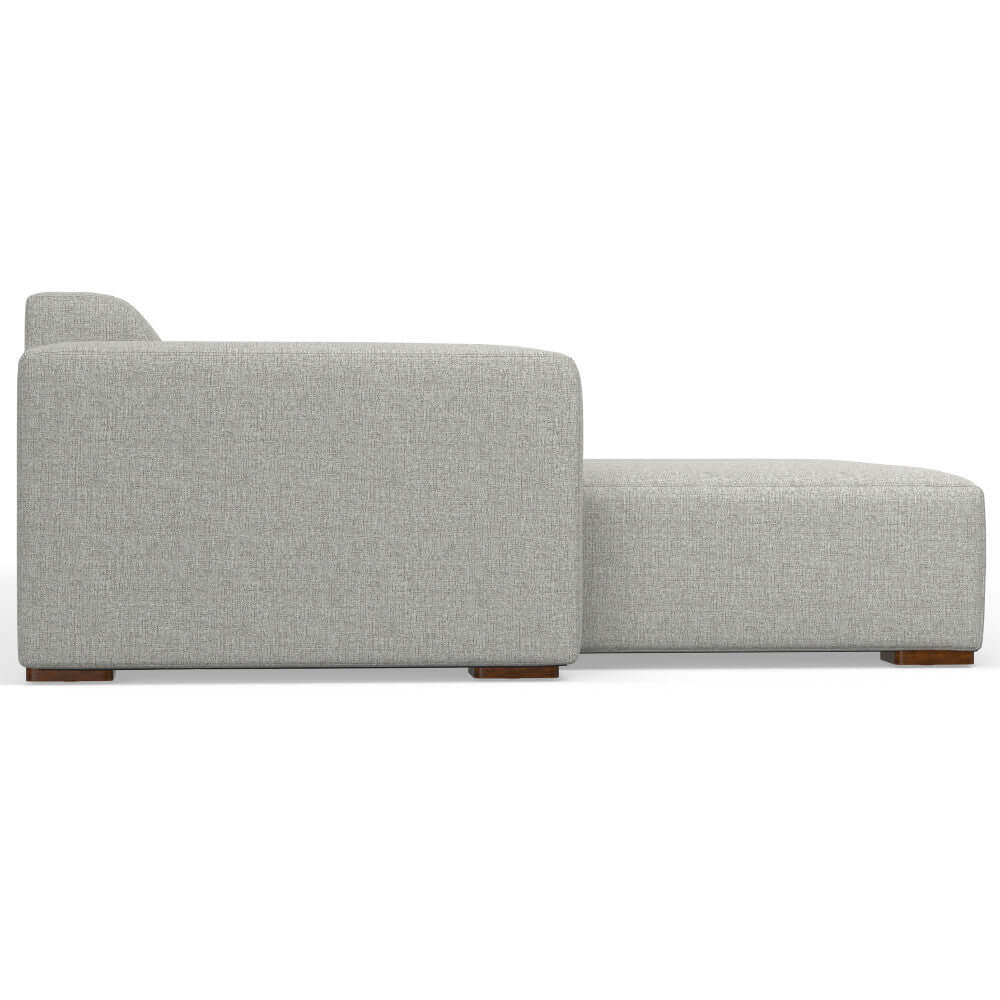 Modern Gray Sectional Sofa with Chaise – 122" Contemporary Couch (Seats 4) side view showcasing minimalist design.