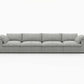 160" White Linen Blend Modular Sofa With Toss Pillows, modular design, versatile seating for modern living space
