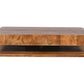 Modern Low Profile Solid Wood Coffee Table with Open Storage | 51" Mango Wood showcasing a sleek design and rich espresso finish.