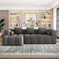 Modern Modular Chenille Sectional Sofa – 101” Deep Seating Sofa with Side Pockets & Chaise in a stylish living room setting.