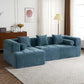 Modern Modular Chenille Sectional Sofa – 101” Deep Seating Sofa with Side Pockets & Chaise in a cozy living room setting.