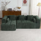 Modern Modular Chenille Sectional Sofa – 101” Deep Seating Sofa with Side Pockets & Chaise in a cozy living room setting.