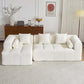 Modern Modular Chenille Sectional Sofa – 101” Deep Seating Sofa with Side Pockets & Chaise in a stylish living room setting.
