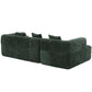 Modern Modular Chenille Sectional Sofa – 101” Deep Seating Sofa with Side Pockets & Chaise back view showing deep seating and plush cushions.