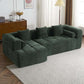 Modern Modular Chenille Sectional Sofa – 101” Deep Seating Sofa with Side Pockets & Chaise in a cozy living room setting.