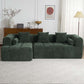 Modern Modular Chenille Sectional Sofa – 101” Deep Seating Sofa with Side Pockets & Chaise in a cozy living room setting.