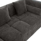Modern Modular Chenille Sectional Sofa – 101” Deep Seating Sofa with Side Pockets & Chaise close-up view of cushions and fabric.