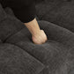 Modern Modular Chenille Sectional Sofa – 101” Deep Seating Sofa with Side Pockets & Chaise close-up of plush fabric.